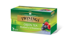 Чай зеленый в пакетиках для чашки Twinings Черника и малина, 25*1,6 г