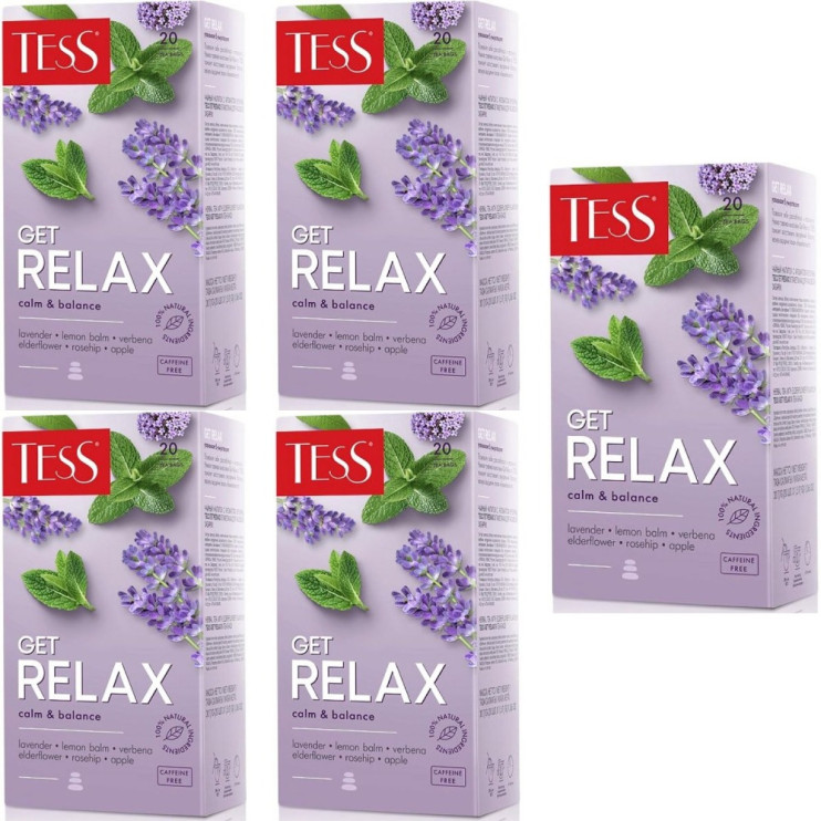 Tess Relax Чайный напиток в пакетиках 20 шт (комплект 5 шт.) 6016721