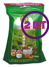 Чай зеленый листовой Верблюд Персик, м/у, 100 г (комплект 2 шт.) 8504554