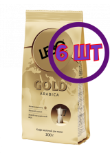 Кофе молотый Lebo Gold arabica для моки, м/у, 200 г (комплект 6 шт.) 6001613