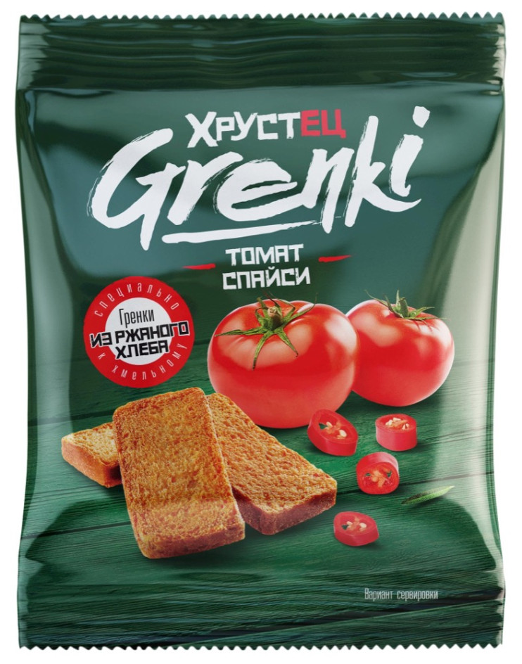 Черноголовка Гренки "Хрустец" со вкусом томата спайси 80 гр, м/у (30)