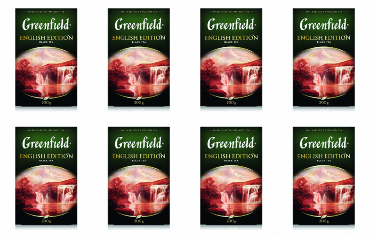 Чай черный листовой Greenfield English Edition, 200 г (комплект 8 шт.) 6013812