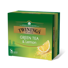 Чай зеленый в пакетиках для чашки Twinings Лимон, 50*1,6 г