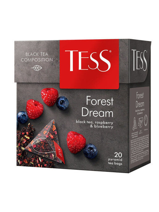 Чай черный в пирамидках Tess Forest Dream (Тесс Форест Дрим), 20*1,8 г