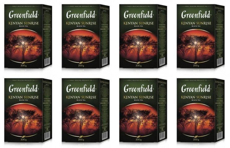 Чай черный листовой Greenfield Kenyan Sunrise, 200 г (комплект 8 шт.) 6007958