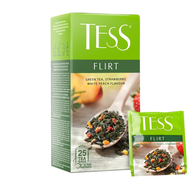 Чай зеленый в пакетиках для чашки Tess Flirt (Тесс Флирт), 25*1,5 г 6006494
