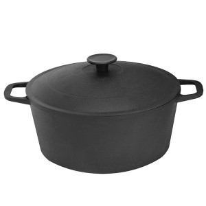 Кастрюля с чугунной крышкой 5л