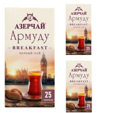 Чай черный Армуду Breakfast, 25 пак.*1,6 гр (комплект 3 шт.) 2762029