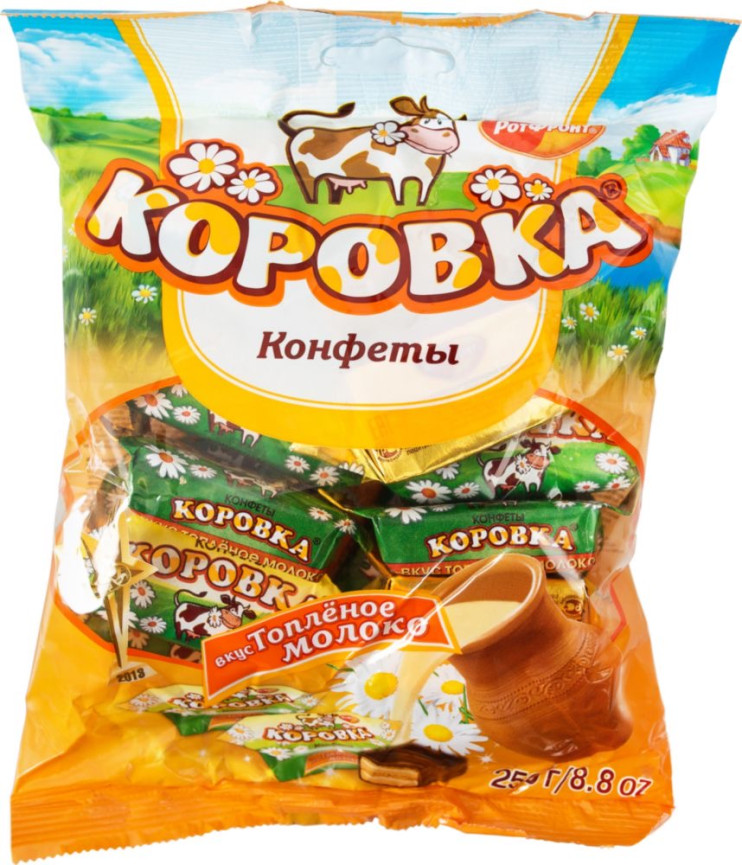 Объединенные Кондитеры Коровка вкус топленое молоко (вафельная), 250 г (10)