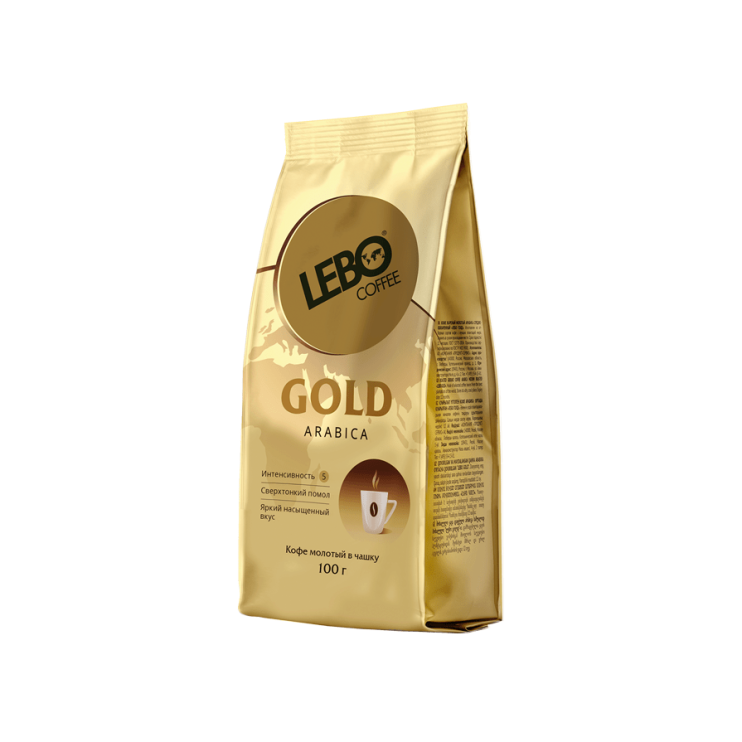 Кофе LEBO Gold молотый для чашки, м/у, 100 гр 6001118
