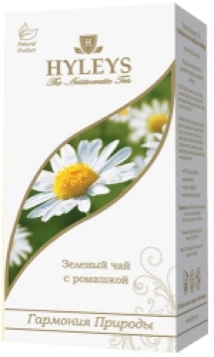 Hyleys "Гармония природы СУПРИМ" 25 пак. х 1,5 г ф/к зеленый с ромашкой (15)