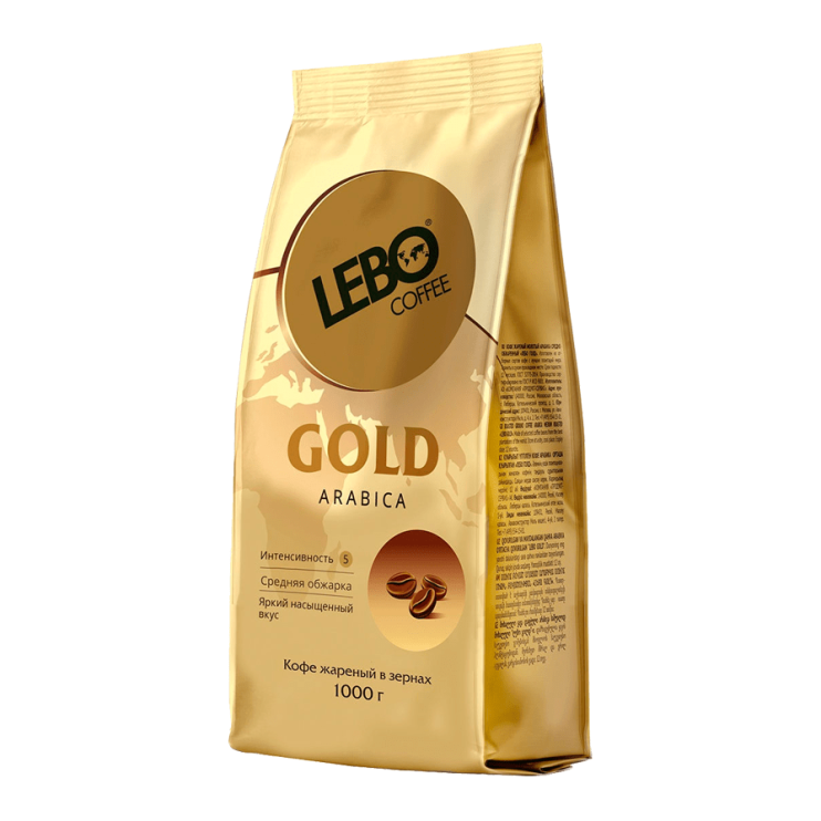 Кофе в зернах LEBO Gold, м/у,  1 кг 6001101