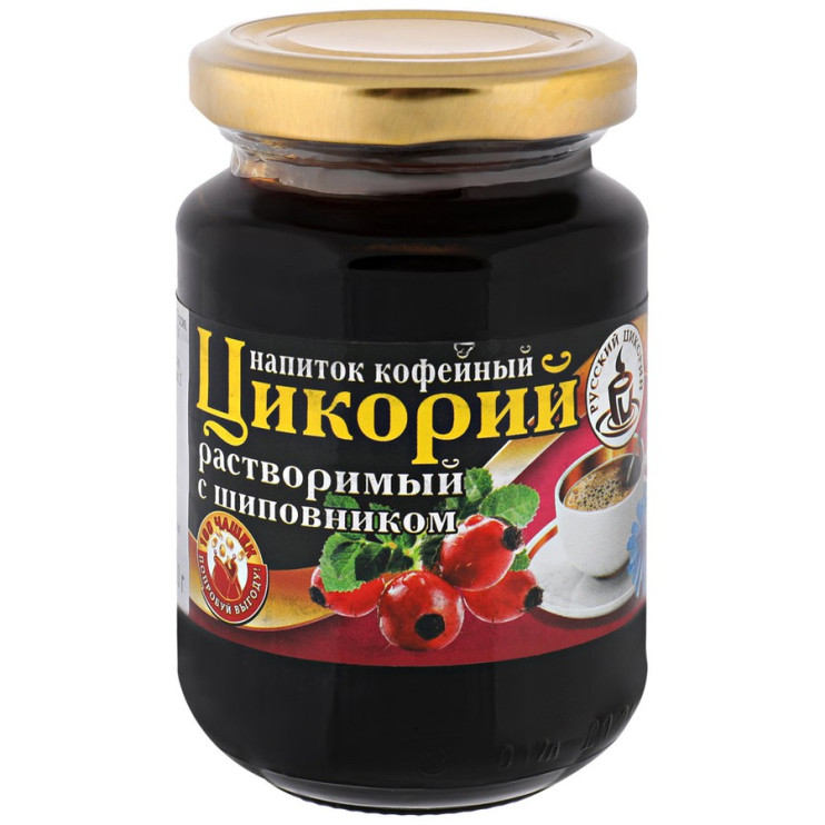 Цикорий растворимый Русский цикорий, с шиповником, стекло, 200 г 5900081