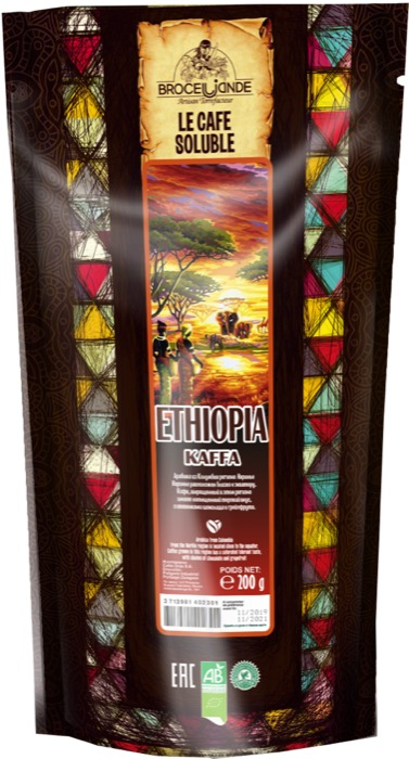 Кофе сублимированный Broceliande Ethiopia Kaffa (Броцелианде Эфиопия Каффа), м/у, 200 г