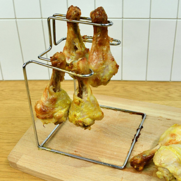 Подставка для приготовления куриных ножек. Размер 15х14,5х20см.