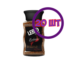 Кофе LEBO Exclusive растворимый, стеклянная банка, 100 гр (комплект 20 шт.) 6000371