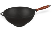 Сковорода "WOK" 260х80 с деревянной ручкой БЕЗ КРЫШКИ