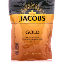 Кофе растворимый Jacobs Gold, м/у, 140 г 1777496