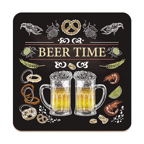 Подставка под горячее "BEER TIME". Размер 14х14см