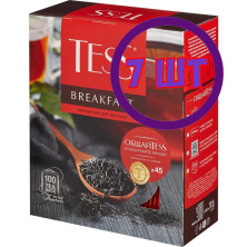 Чай черный в пакетиках для чашки Tess Breakfast (Тесс Брекфаст) 100*1.8 г (комплект 7 шт.) 6014468