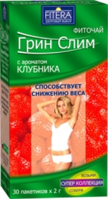 Fitera Грин Слим клубника 30 пак.*2 г (64)