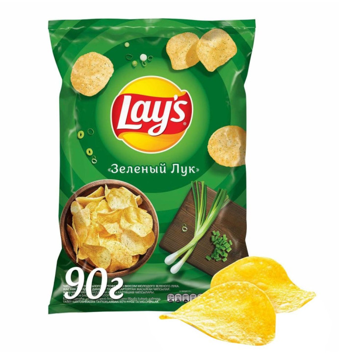 Lays Зеленый Лук 90 г (25)