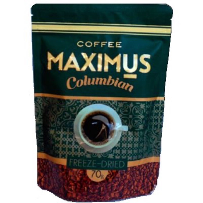 Кофе сублимированный Maximus  "Columbian" (Максимус Колумбиан), м/у, 70 г