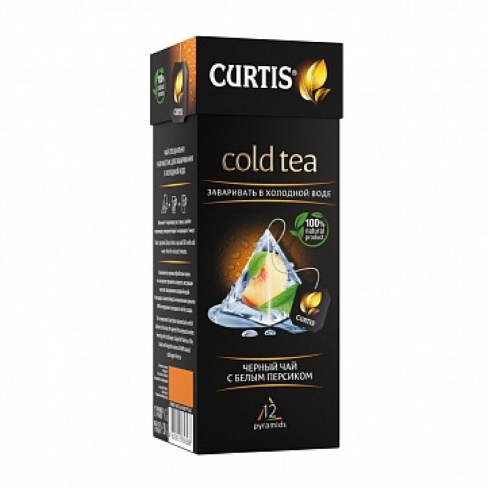 Curtis Сold Tea "Черный с белым персиком" 12 пак.*1,8 гчерный (18) 101039 до 04.22