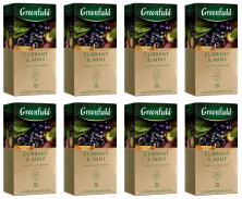 Чай черный в пакетиках для чашки Greenfield Currant & Mint, 25*1,8 г (комплект 8 шт.) 6012495