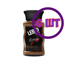 Кофе LEBO Exclusive растворимый, стеклянная банка, 100 гр (комплект 6 шт.) 6000371