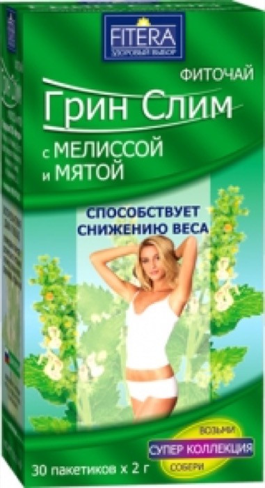 Fitera Грин Слим мята и мелисса 30 пак.*2 г (64)