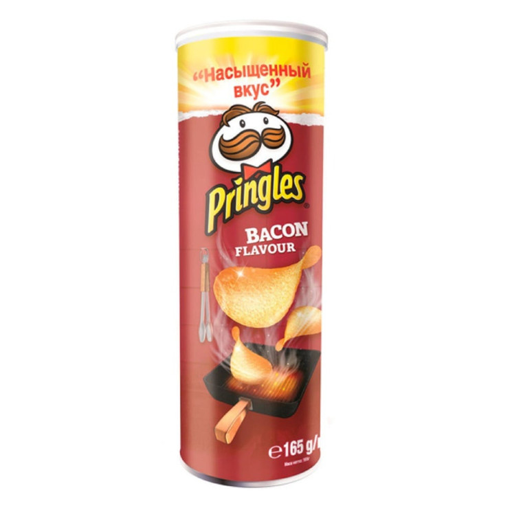 Pringles картофельные,Бекон,165 г (19)/48