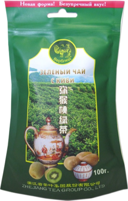 Чай зеленый листовой Верблюд Киви, м/у, 100 г