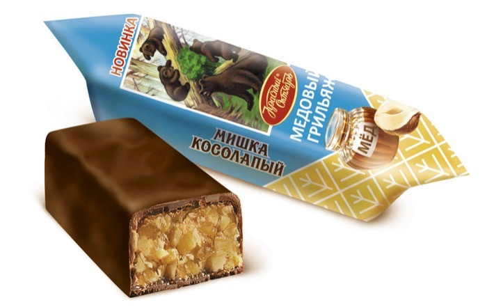 Объединенные Кондитеры Мишка косолапый медовый грильяж, КО (5 кг)