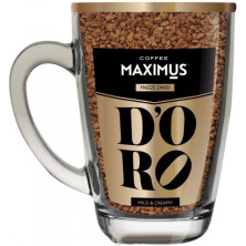 Кофе сублимированный Maximus в стеклянной кружке "D'ORO" (Максимус Д'ОРО), 70 г