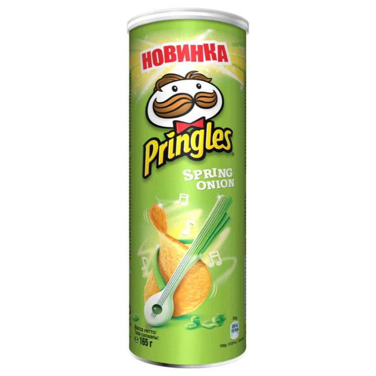 Pringles картофельные,Зеленый лук,165 г (19)/48