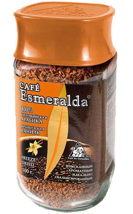 Кофе сублимированный Cafe Esmeralda Французская ваниль, 100 г
