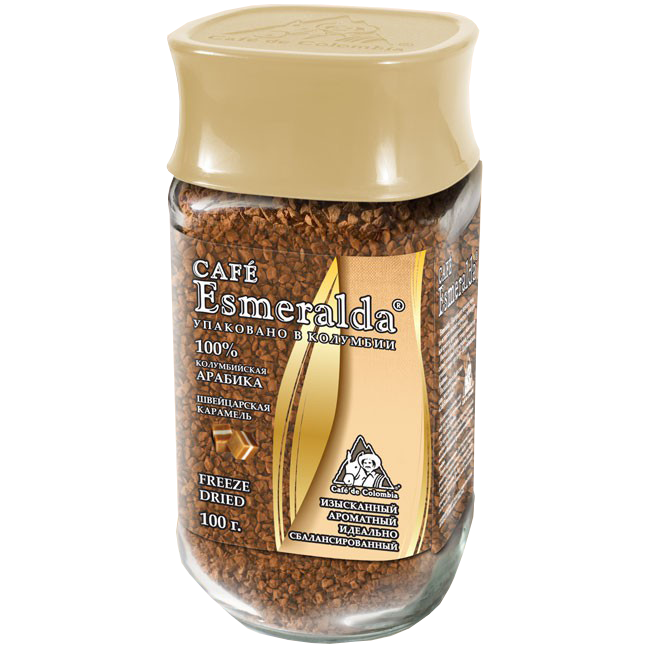 Кофе сублимированный Cafe Esmeralda Швейцарская карамель, 100 г