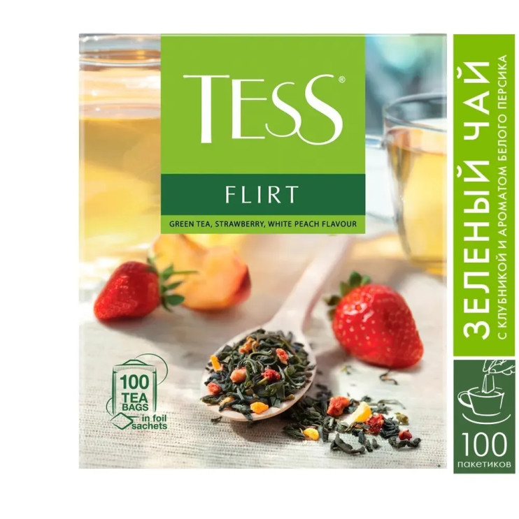 Tess Flirt чай зеленый в пакетиках 100 шт 6014765