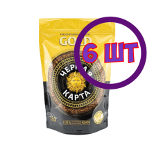 Кофе растворимый Черная карта Gold, м/у, 150 г (комплект 6 шт.) 7590685