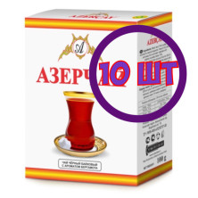 Чай черный Азерчай с бергамотом листовой, картон, 100 г (комплект 10 шт.) 6820287
