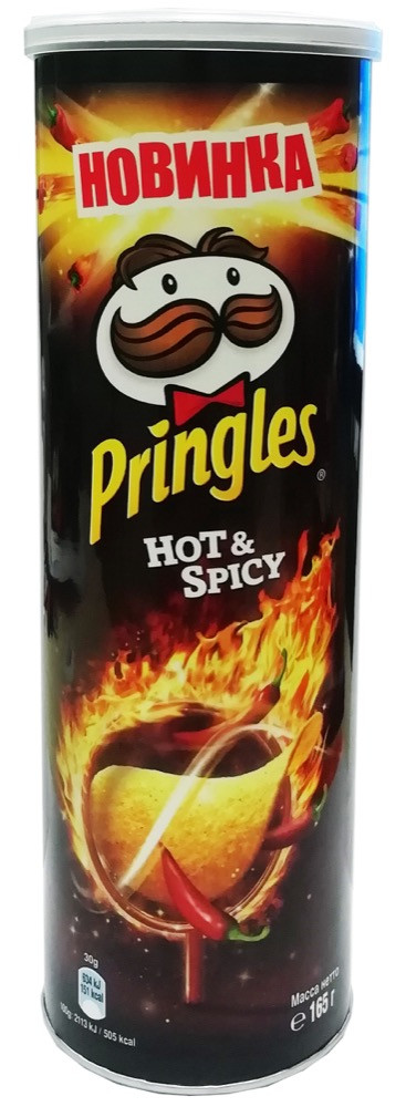 Pringles картофельные,Острый и пряный вкус,165 г (19)/56