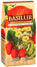 Basilur Волшебные фрукты "Клубника и киви" 100 г, черн., картон (12) (70187)