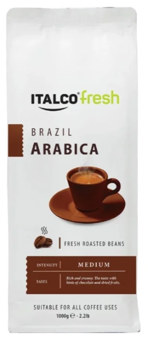 Italco Fresh Арабика 100% (Арабика Бразилия) 1000 г зерно (6)
