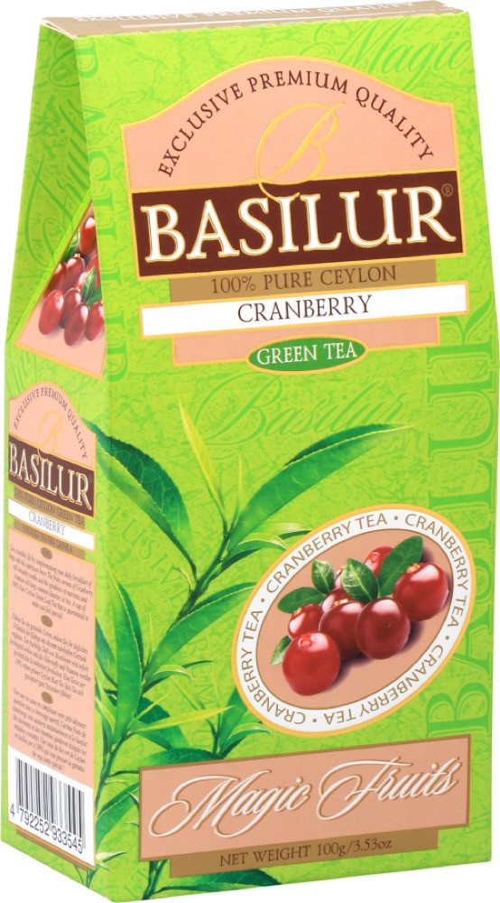 Basilur Волшебные фрукты "Клюква" 100 г, зеленый картон (12) (71317)