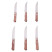 Набор стейковых ножей 6 предметов из нержавеющей стали с деревянными ручками (лезвие 11.5см) (арт. 5300)