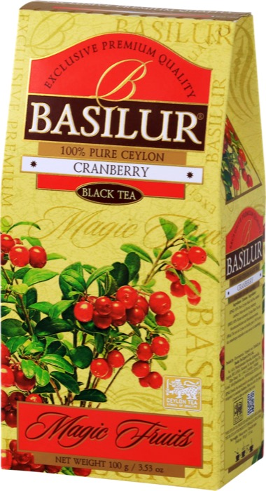 Basilur Волшебные фрукты "Клюква" 100 г, черн., картон (12) (71563)