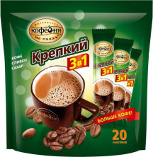 Кофейный напиток растворимый Московская кофейня на паяхъ Крепкий, 20*16 г