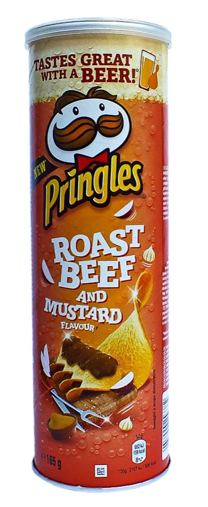 Pringles картофельные,Ростбиф и горчица,165 г (19)/56