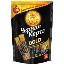 Кофе Черная Карта GOLD растворимый 100 шт*2 гр 7590272